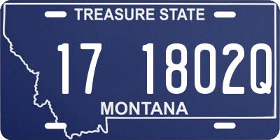 MT license plate 171802Q