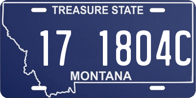 MT license plate 171804C