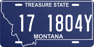MT license plate 171804Y