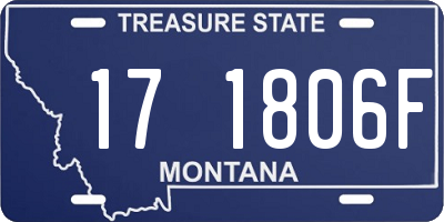 MT license plate 171806F