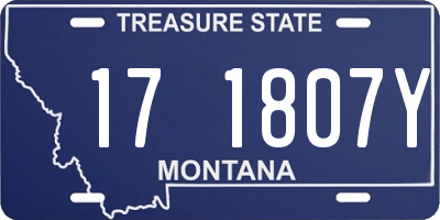 MT license plate 171807Y