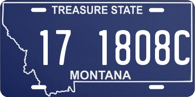 MT license plate 171808C
