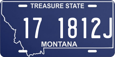 MT license plate 171812J