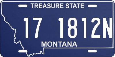 MT license plate 171812N