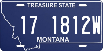 MT license plate 171812W