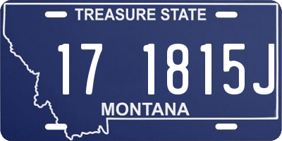 MT license plate 171815J