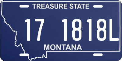 MT license plate 171818L