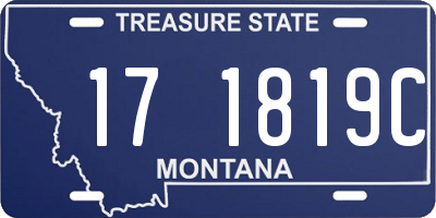 MT license plate 171819C