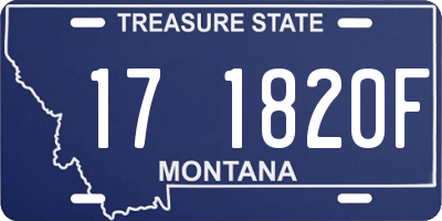 MT license plate 171820F
