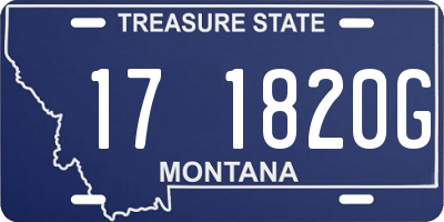 MT license plate 171820G