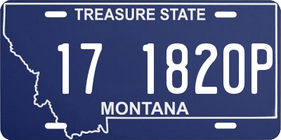 MT license plate 171820P