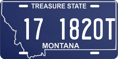 MT license plate 171820T