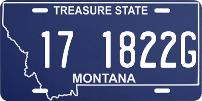 MT license plate 171822G