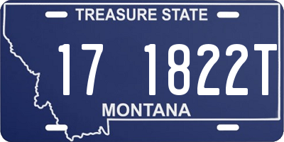 MT license plate 171822T