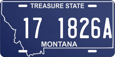 MT license plate 171826A