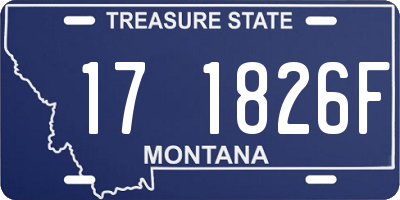 MT license plate 171826F