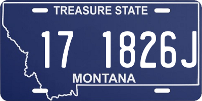 MT license plate 171826J
