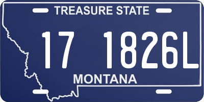 MT license plate 171826L
