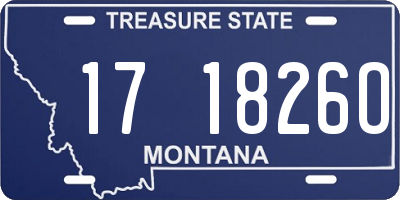 MT license plate 171826O