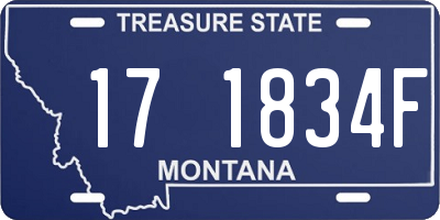 MT license plate 171834F