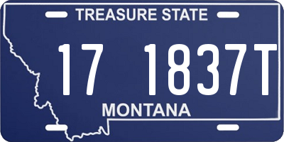 MT license plate 171837T