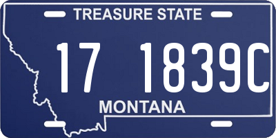 MT license plate 171839C