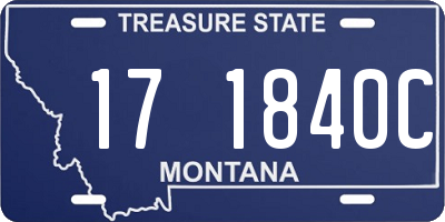 MT license plate 171840C
