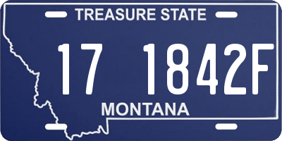 MT license plate 171842F