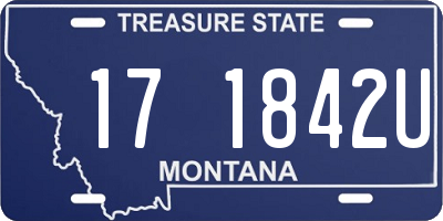 MT license plate 171842U