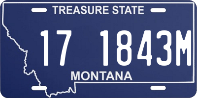 MT license plate 171843M