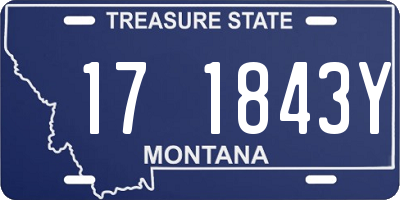 MT license plate 171843Y