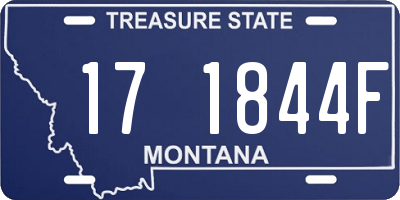 MT license plate 171844F