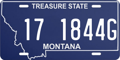 MT license plate 171844G