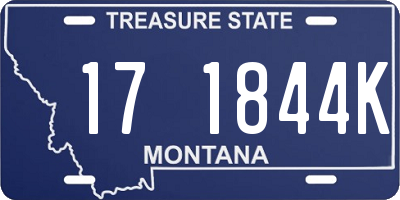 MT license plate 171844K