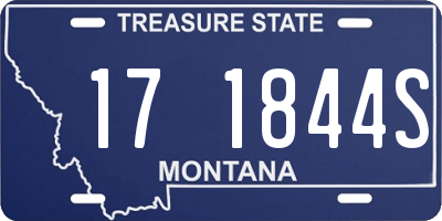 MT license plate 171844S