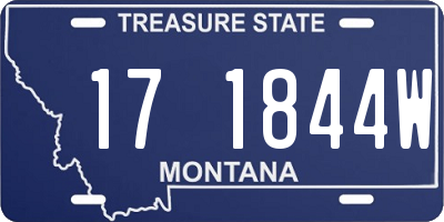 MT license plate 171844W