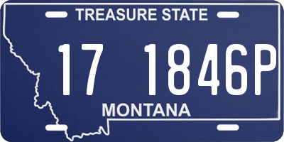 MT license plate 171846P