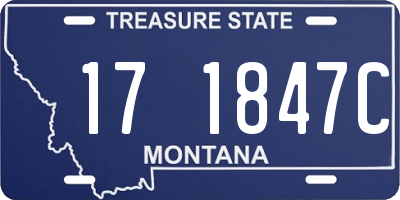MT license plate 171847C