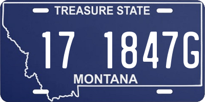 MT license plate 171847G