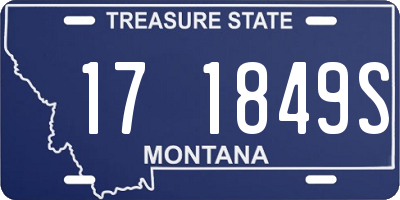 MT license plate 171849S