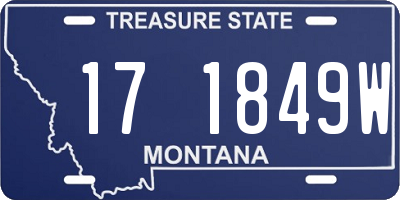 MT license plate 171849W