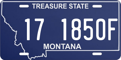MT license plate 171850F