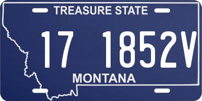 MT license plate 171852V