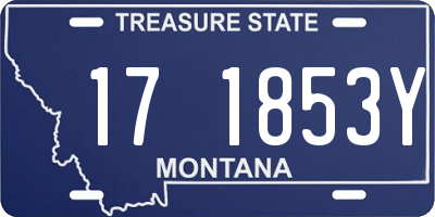 MT license plate 171853Y