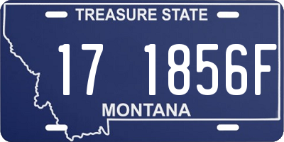 MT license plate 171856F