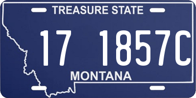 MT license plate 171857C