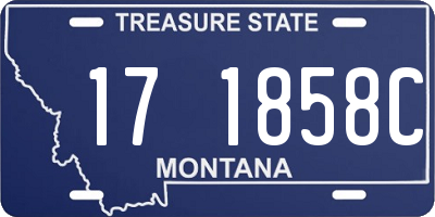 MT license plate 171858C
