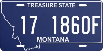 MT license plate 171860F