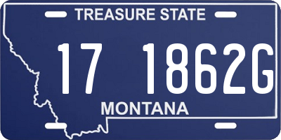 MT license plate 171862G