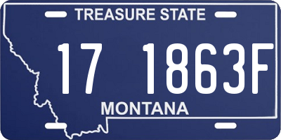 MT license plate 171863F